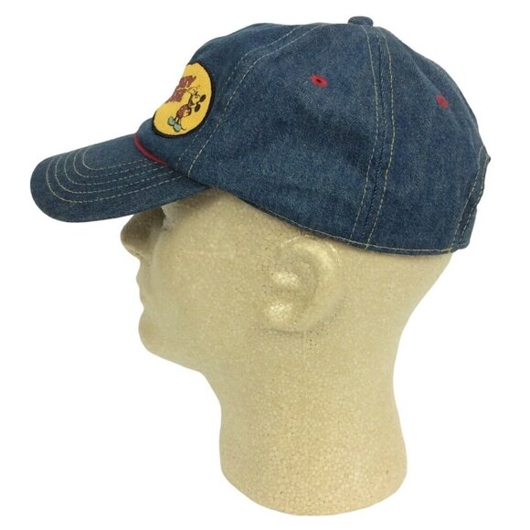 Disney Mickey Mouse Patch Denim Baseball Cap Hat Adjustable Strap - Picture 4 of 8